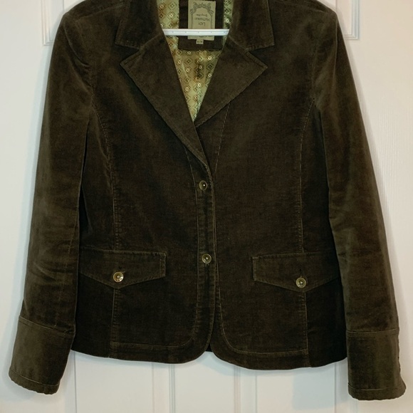 Vintage Lady Hathaway brown corduroy single breasted blazer women’s size medium - Picture 3 of 14